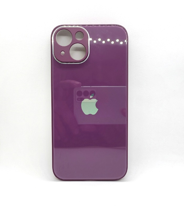 Iphone 14 Glass Back Cover Purple