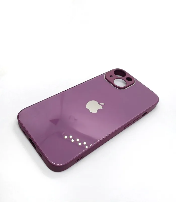 Iphone 13 Glass Back Cover Purple shiny glass