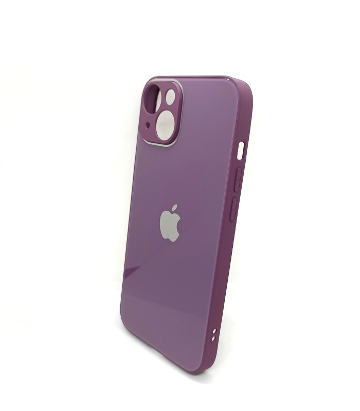 Iphone 13 Glass Back Cover Purple premium