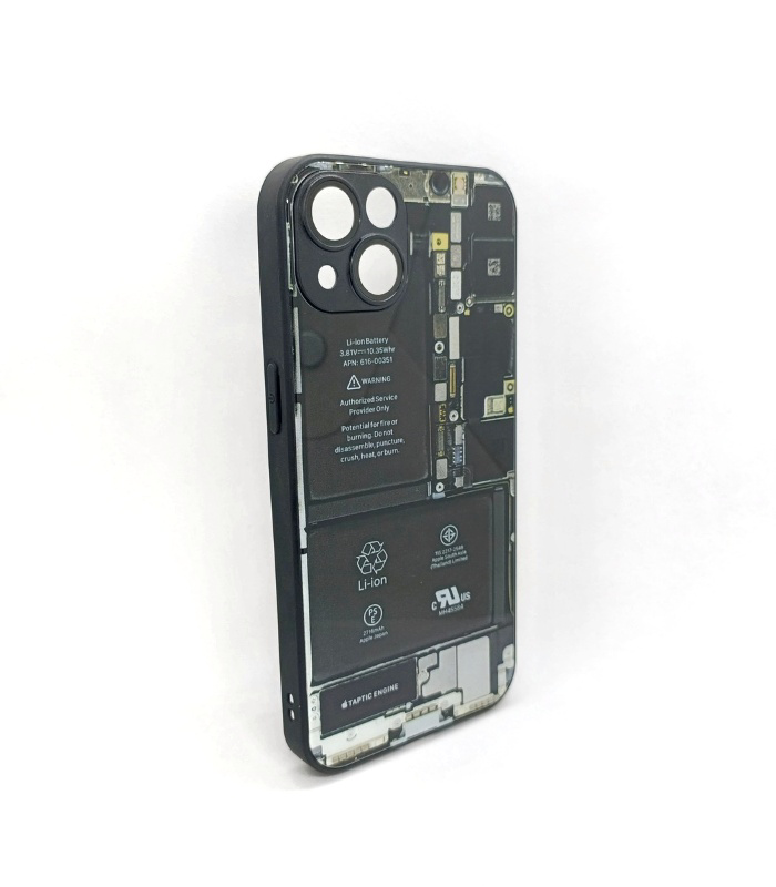 IPhone 13 Cover with Glass Back & Circuit Design new look