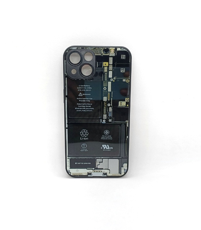 IPhone 13 Cover with Glass Back & Circuit Design