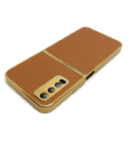 Vivo Y20 Semi-Leather Back Cover | Windsor Tan with Golden,new cover