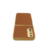 Vivo Y20 Semi-Leather Back Cover | Windsor Tan with Golden, latest collection