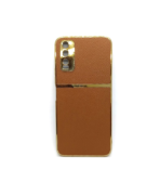 Vivo Y20 Semi-Leather Back Cover | Windsor Tan with Golden