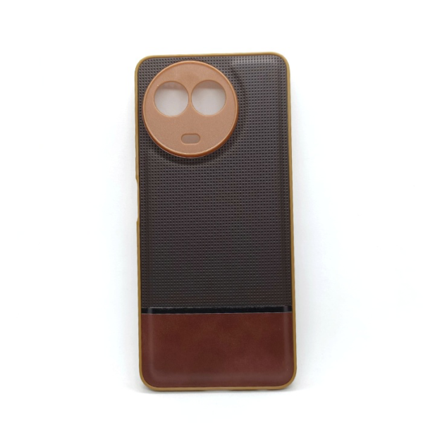 Realme 11x 5G brown dotted leather cover