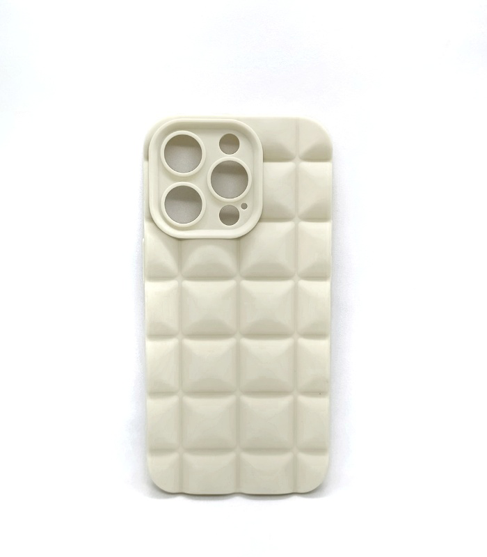 3D Grid Silicone Cover for iPhone 14 Pro - Stylish & Tough