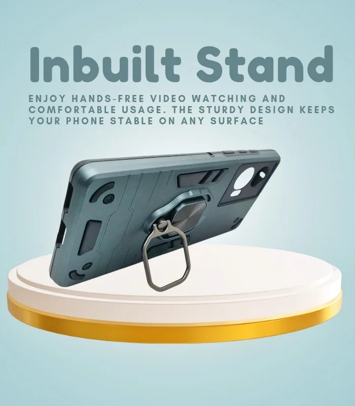 Motorola G85 5G Stand and Ring Cover-All Rounded Protection - Image 3