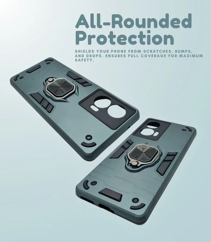 Motorola G85 5G Stand and Ring Cover-All Rounded Protection - Image 4