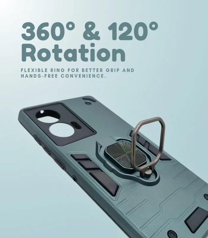 Motorola G85 5G Stand and Ring Cover-All Rounded Protection - Image 5