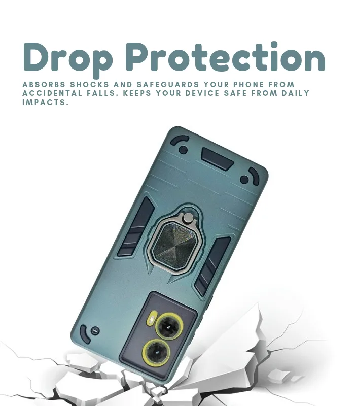 Motorola G85 5G Stand and Ring Cover-All Rounded Protection - Image 2