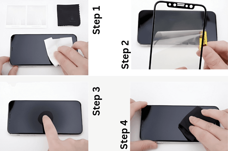 steps for installation screen protector