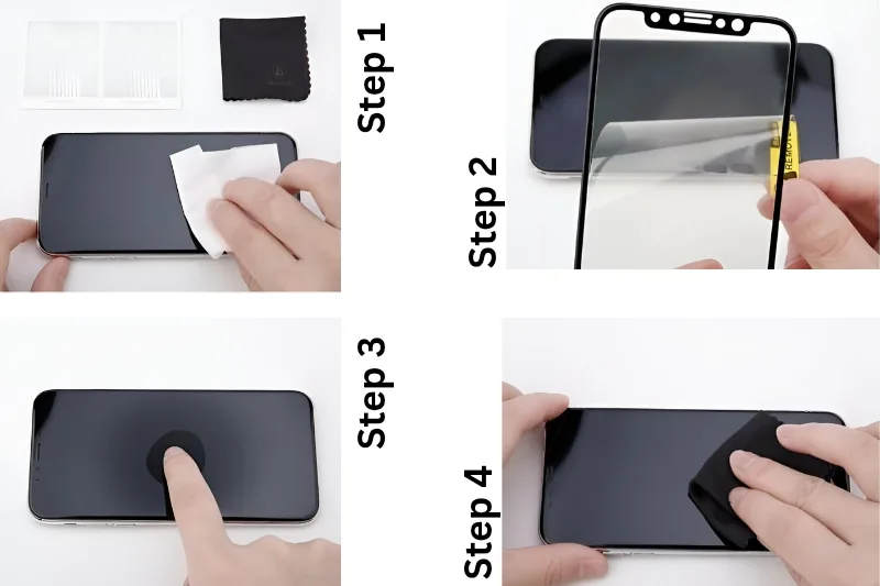 steps for installation screen protector