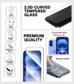 iPhone 16 Tempered Glas, Premium Screen Protection - Image 2