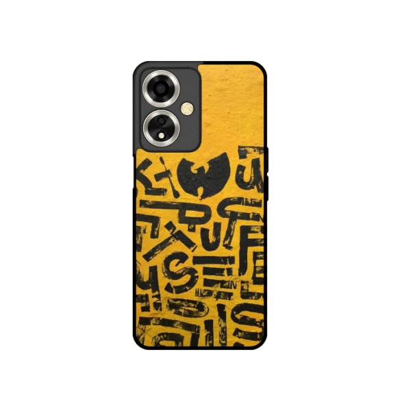 Yellow Grunge Typography Metal Glossy Back Cover Design
