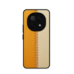 Dual Tone Leather Texture Metal Glossy Back Cover Design