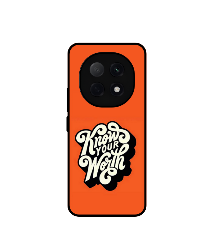 Oppo F29 5G_mix_38 Know Your Worth Typography Metal Glossy Back Cover Design - Image 1