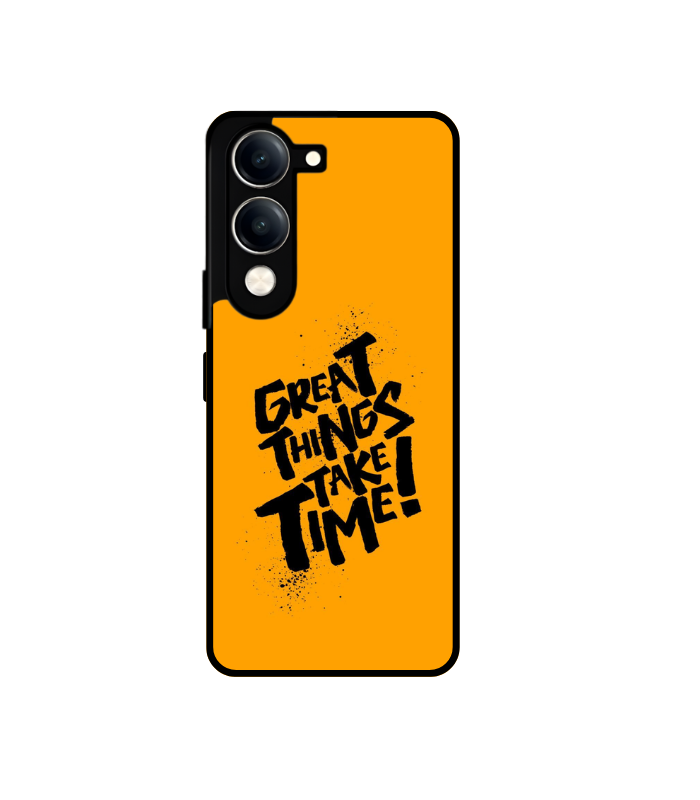 Vivo Y19 5G typo_6 Great things metal glossy all rounded protection case - Image 1