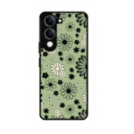 Flowered metal glossy back cover for vivo y19 5g