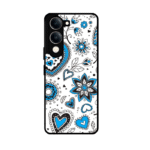 Floral art metal glossy case for vivo y19 5g