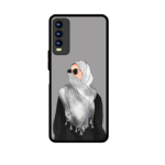 Super lady in hijab cover metal glossy finish