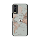 Beautifull Travel map design back cover for vivo y20