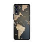 New style travel map case glossy back metal cover