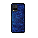 Vivo Y21 Blue Abstract Doodle Print Designer Mobile Back Cover