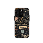 Thoughts Art typography glossy metal case for iphone 16 pro max