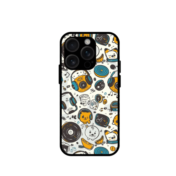 Heaphone Style glossy case for iphone 16 pro