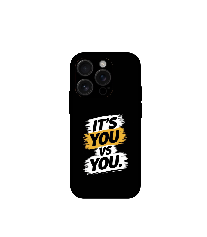 typo(5) You Vs You Metal Case for iphone 16 pro max - Image 1