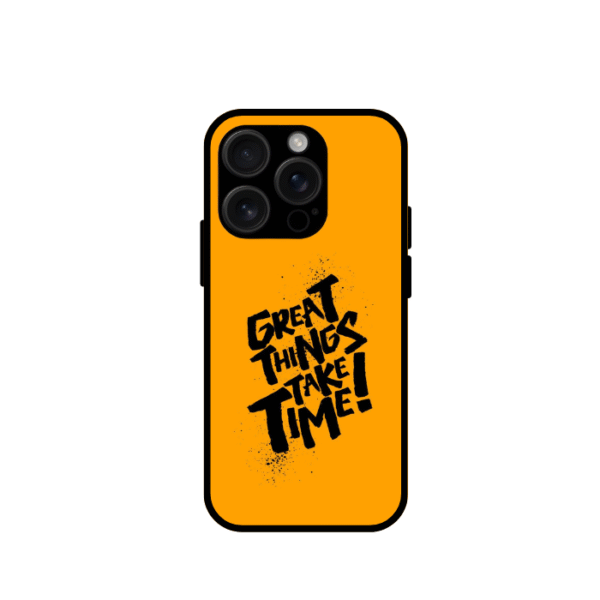 Take time typo metal case for iphone 16 pro max