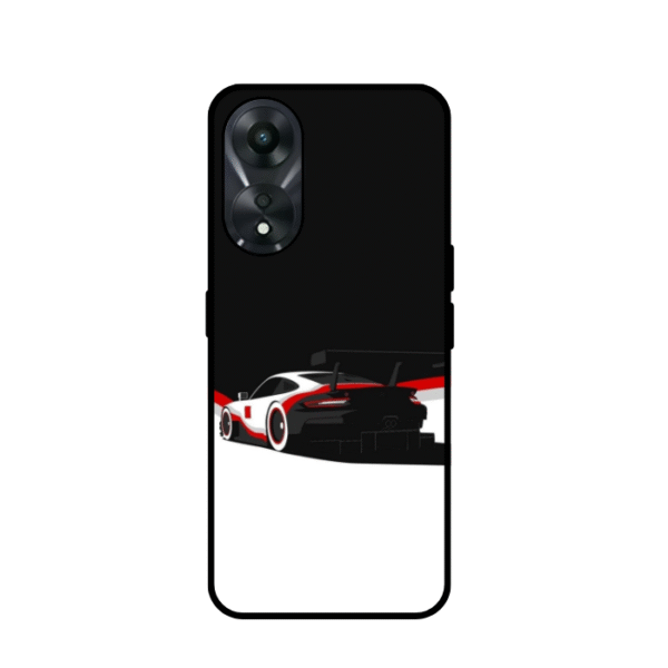 Sports Car Art Metal Case For Oppo A58 5G