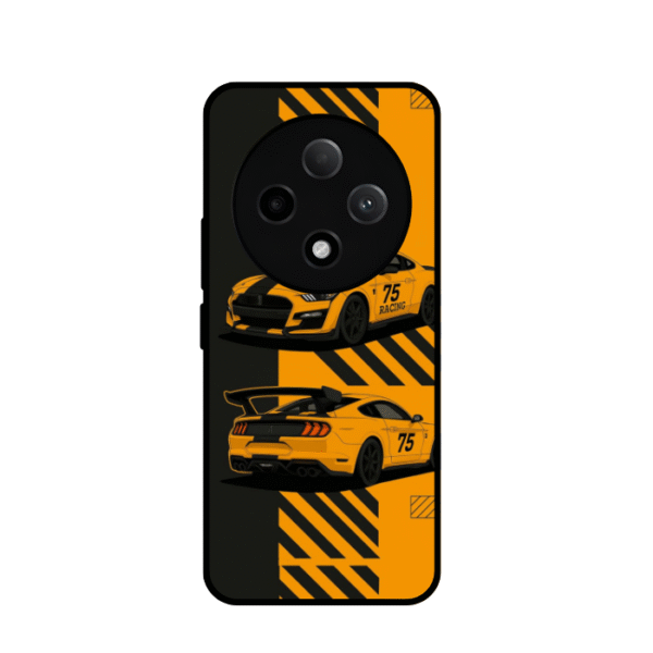 Yellow Racing Car Case Oppo F27 Pro 5G – Ultimate Stylish Metal Cover