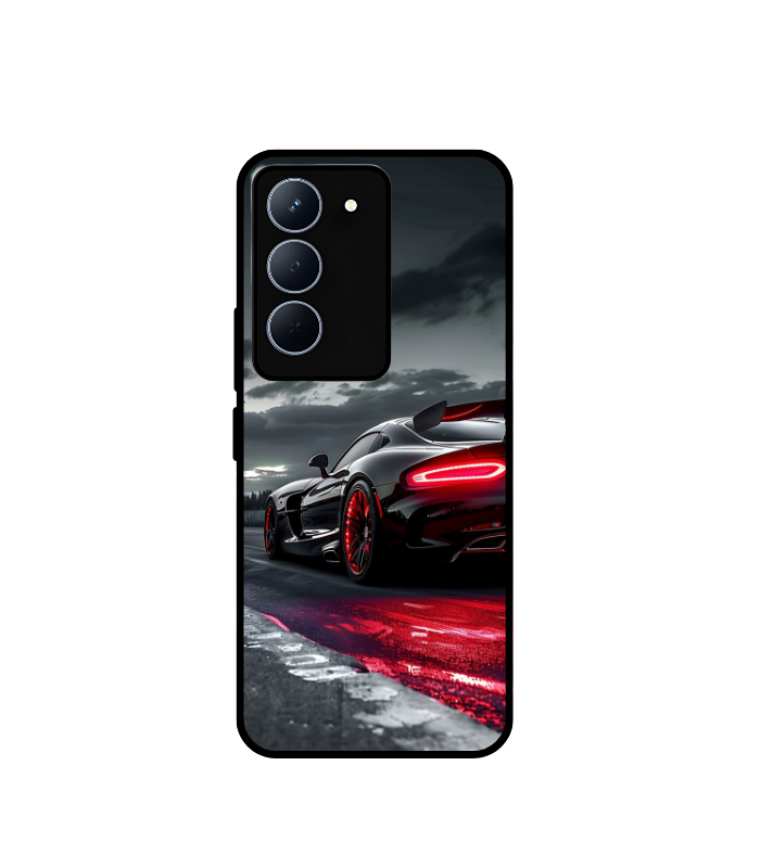 Realme 14x 5G_New collection (1) Speed Black Car Back Cover for Realme 14x 5G - Image 1