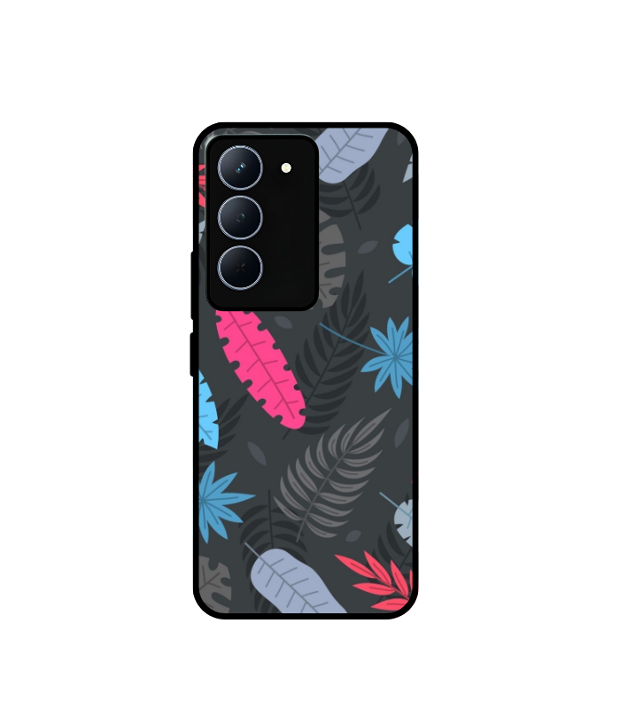 Stylish Leaf Pattern Glossy Cover for Realme P3X 5G