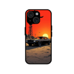 Classic Sunset Muscle Car Glossy Cover iPhone 13