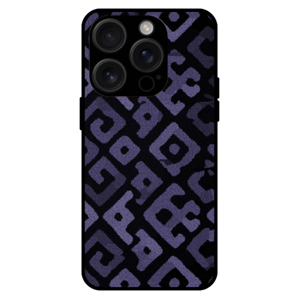 Purple geometric iPhone 14 Pro Max case tribal pattern