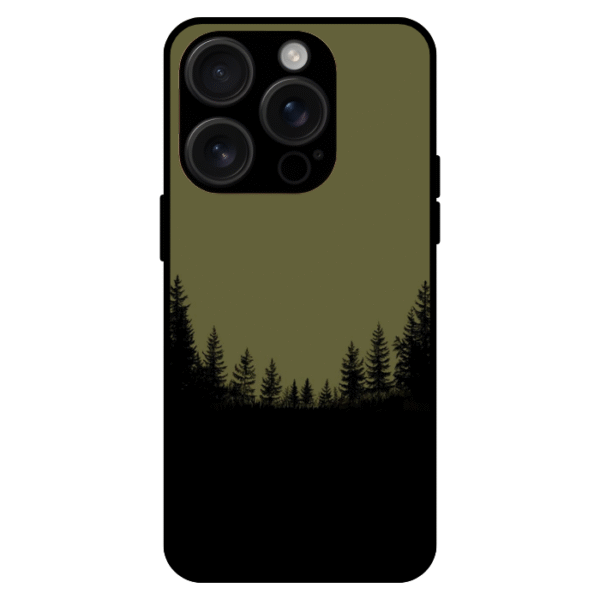 Pine forest iPhone 14 Pro Max case nature silhouette design