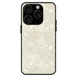 Beige Doodle iPhone 14 Pro Max Case - Abstract Zen Art