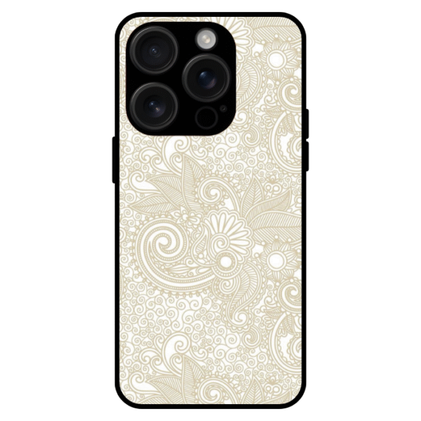 Beige Doodle iPhone 14 Pro Max Case - Abstract Zen Art