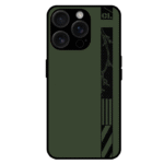 Army green iPhone 14 Pro case tactical streetwear design