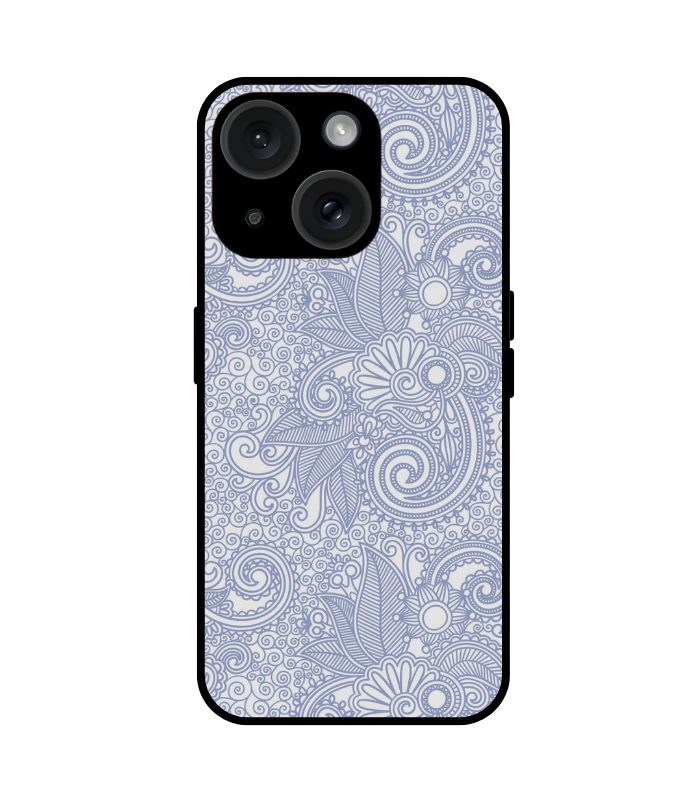 Lavender paisley iPhone 14 case cute purple boho pattern