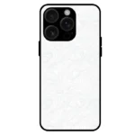 White topographic iPhone 15 Pro Max case minimalist contour map pattern