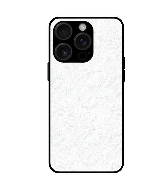 iPhone 15 Pro Max_zzz (40) White topographic iPhone 15 Pro Max case minimalist contour map pattern