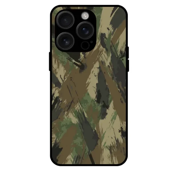Abstract camo iPhone 15 Pro Max case brush stroke pattern