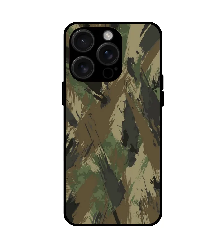 Abstract camo iPhone 15 Pro Max case brush stroke pattern