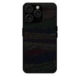 Dark ripped fabric iPhone 15 Pro case grunge texture pattern