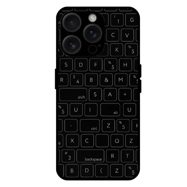 Keyboard pattern iPhone 15 Pro case tech geek design