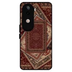 Vivo V40E 5G Maroon Carpet Design Cover | Pashmina