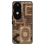 Vivo V40E 5G Brown Gold Pashmina Cover | Premium Case